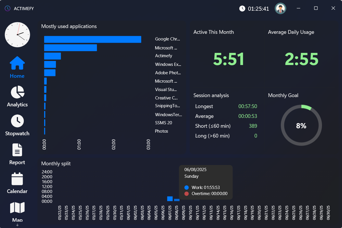 Automatic Tracking Screenshot